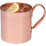 Moscow Mule Copper Mug, 100% Pure Without Lining, Unique Quality Design - Copper Sourced From the USA, FDA and California Proposition 65 Approved, 16 oz.