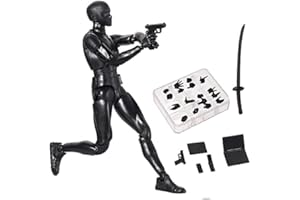 GENERIC AHOHOS Figure Model PVC Action Figure Drawing Models Figure Artist Draw Painting Model Mannequin Jointed Doll, Drawing Mannequin Figure Models for Artists (Black Male)