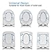 Toilet Seat Bumpers, 4 Pack Strong Adhesive White Toilet Seat Toilet Seat Bumpers Safe Replacement Bumper and Silicone Toilet Handle Seat Cover Lifter for Home and Hotel