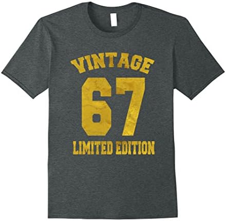 Mens Vintage 1967 Limited Edition T-Shirt 50th Birthday Gift Tee XL Dark Heather