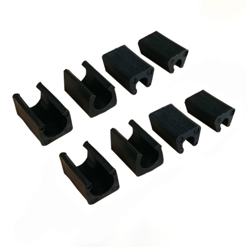 Pack of 8 Chair Leg Caps, U-Shaped Furniture Feet, Black Protective Caps for Chair Legs, Pipe Clamps, Chair Leg Protectors to Protect Floors, for Prevents Scratches in the Floor, Lower Noise, 8 mm