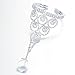 YUXI Manchette Crystal Bracelets Wedding Rhinestone Hand Harness Bracelet Bangle Slave Chain Link Finger Ring Bracelet Attached for Women,Girls,Bride