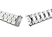 iStrap 24mm Curved End Stainless Solid Steel Polished Metal Watch Bracelet for Panerai 44mm Cases