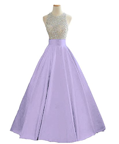 HEIMO Women's Sequins Keyhole Back Evening Ball Gown Beaded Prom Formal Dresses Long H095 0 Lavender - Thumbnail 6