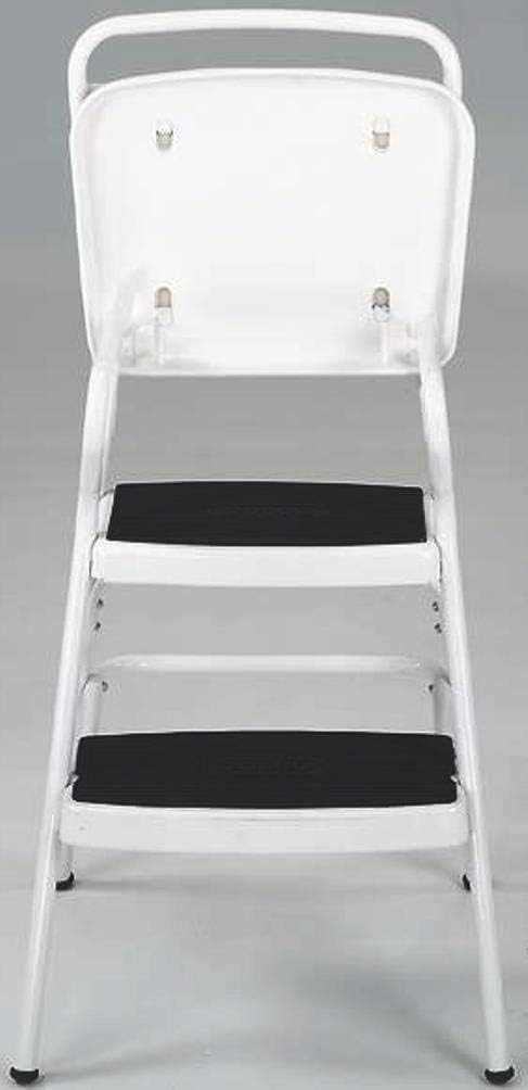 Cosco White Retro Counter Chair / Step Stool with Lift-up Seat: Home Improvement