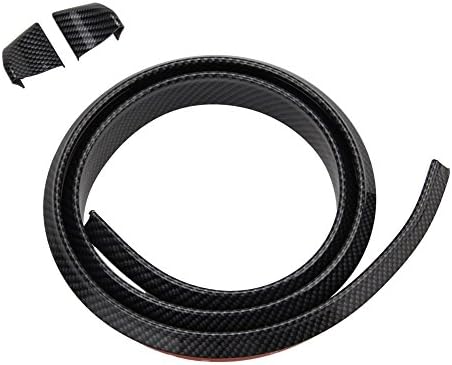 HengJia Auto Parts Universal Glossy Carbon Fiber Pattern PU Trunk /Roof Lip Spoiler/ Body Kit Trim StickerBody(1.5M)