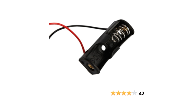 SODIAL(TM) 5 Piezas de Caja para Bateria 23A/A23 (12V) Fijar con Clip - Negro