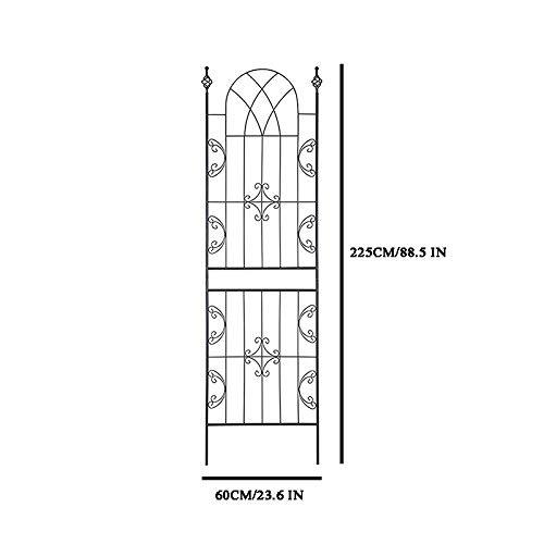 PLHMS Rankhilfe Metall Rankgitter 225x60cm, Groß Kletterhilfe Spalier, Rankgerüst, Rosen Gitterspalier, für… – Bild 3