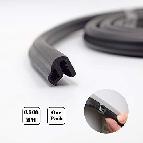 KX - 6.5FT(2M) B Pillar Car Door Seal Strip Sound Insulation Rubber Sealing Strips Trim Anti-Noise Windproof Front Rear Door Edge Car Styling