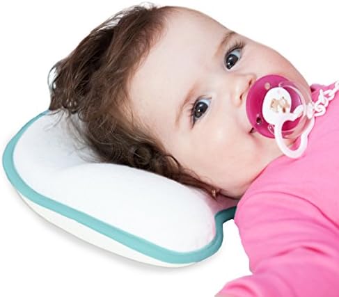 Ultra-Comfortable Newborn Baby Head Shaping Pillow | Advanced Memory Foam Cushion for Head Support &amp; Correcting Plagiocephaly Flat Head Syndrome | 2 Luxurious Bamboo Pillowcases &amp; Bonus Bibs Included