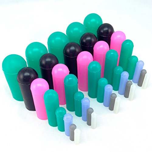 40 Piece High Temp Silicone Rubber Protective End Cap Kit 3/32" to 3/