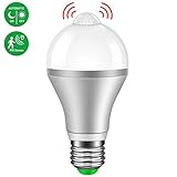 Motion Sensor Light Bulb,Minger 9W Smart PIR LED Bulbs, Auto On/Off Night Lights for Stairs, Garage, Corridor, Walkway, Yard, Hallway, Patio, Carport (E26/E27,730lumen,Cold White)