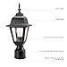 Maple Street Outdoor Post Lights with Traditional Clear Glass – Waterproof Outdoor Lights for Patio, Driveway, Garden, and Porches, Outdoor Lamp in Black Finish, Design House 507509