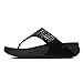 FitFlop Women's Novy Toe Post Flip Flop, black, 7 M US