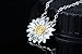 S& E Sterling Silver Necklaces New Elements Crystal Sunflower Pendant with Chain