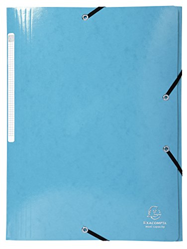 Exacompta - Réf. 55930E - Carton de 40 chemises à élastiques Iderama - pochettes 3 rabats Maxi Capacity - en carte lustrée pelliculée 600 g/m2 - dim 24 x 32 cm pour format A4 - couleurs assorties