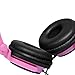 Cat Ear Headphones, KOMRT Blinking Kids Headphones Fashion Glowing Cosplay Headset, Foldable Over-Ear Gaming Headsets with LED Light for Girls, Children, Compatible for iPhone 6S,Android Phone,PC