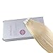 16 Inch Seamless Skin Weft Tape in Remy Hair Extensions Bleach Blonde Color #613 Adhesive Remy Human Hair Extensions 20pcs/50g Glue on Extensions