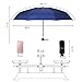 Prodigen Travel Mini Umbrella Windproof UV Folding Compact Umbrella Portable Lightweight Sun & Rain Umbrellas for Women and Men (Blue)