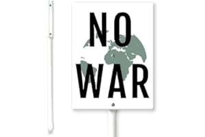 Ymaotrade No War Global Earth Peace Yard Sign with Stakes 8×12in, Sturdy Aluminum Yard Signs Weatherproof Easy Mounting, Anti