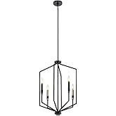 Kichler Armand 27 inch 4 Light Foyer Pendant in Black and Bronze Finish