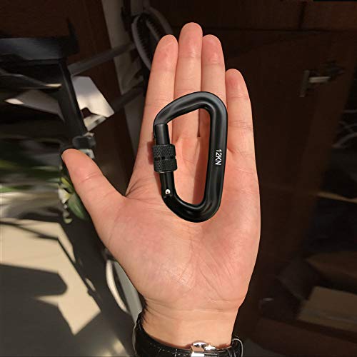 L-Rover 12 kN Aluminum Wire Gate Carabiners 2 or 4 Pack- Heavy Duty, 2,645-pound Rating for Hammocks, Rv,Fishing,Locking Dog Leash and Harness, Camping, Photography, Key Chains,Hiking & Utility