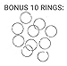 Bling Rings - 35 Silver Hair Ring Charms (Bonus 10 Plain Rings) for Pierced Braid & Dreadlock Decoration - Girl Jewelry Accessories (Silver)