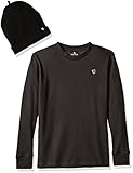 Southpole Boys' Big Boys' Basic Thermal in Solid Colors with Beanie Combo