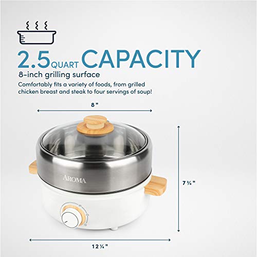 Aroma Housewares AMC130 Whatever Pot, Indoor Grill, Cooking, Hot Pot