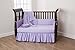 American Baby Company 100% Natural Cotton Percale Fitted Crib Sheet for Standard Crib and Toddler Mattresses, Lavender, Soft Breathable, for Girls