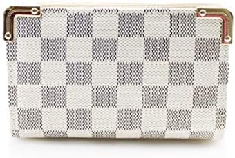Smokys Checkered Print Ladies Small Brown Beige Black ID Wallet Pouch Coin Purse (Beige Check)