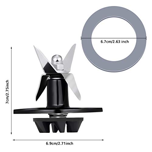 Replacement Parts Blender Blade Assembly with 3 Pieces Blender Gaskets
