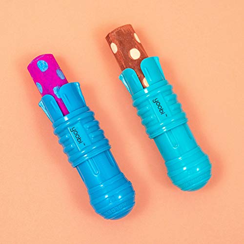 Yoobi Sidewalk Chalk Bucket Set 20 Pieces of Chalk, 2 Chalk Holders