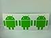 Android Robot Set of Three 2.5 Inch Tall Vinyl Decals Lime Green