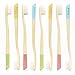 LaBoos Bulk Colorful Kids Bamboo Toothbrushes,Best Nature Manual Travel Toothbrush, New Extra Soft Compact Bristle Gum Toothbrush,Best Toothbrush For Gingivitis And Sensitive teeth (8 PCS)