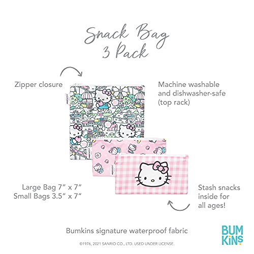 Bumkins Sandwich Bags / Snack Bags, Reusable Fabric, Washable, Food