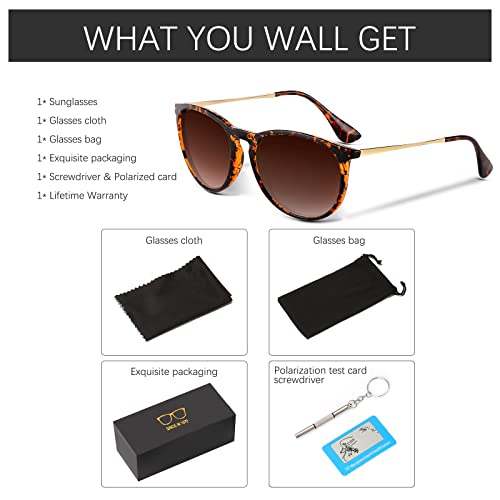 VIYSIOO Sunglasses for Women Men，Womens Vintage Sunglasses Trendy Round Classic Retro Mirrored Polarized Sun glasses