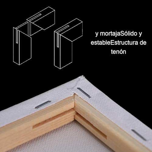 CHENGBAO Juego de 10 piezas lienzo para pintar，5 tamaños diferentes lienzos para pintar，Para acrílicos, pinturas al óleo, acuarelas lienzos