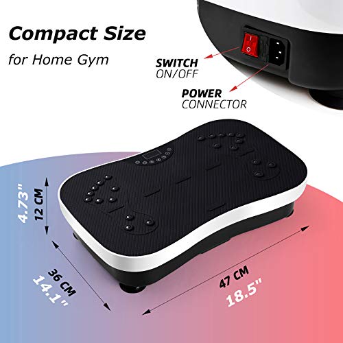 amzdeal Vibration Plate Exercise Machine Full Body Workout Vibration Fitness Platform for