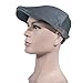 Men Breathable mesh Summer hat Newsboy Beret Ivy Cap Cabbie Flat Cap, Grey, One Size Fits Most