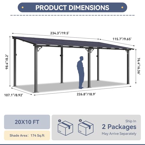 Breezestival 10x20 Wall-Mounted Hardtop Gazebo Review: Lean-To Patio Shelter image 20