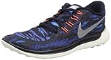 Nike Mens Free 5.0 Print Running Shoe (11 D(M) US, Dark Obsidian/White/Hot Lava)