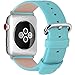 Fullmosa Straps Compatible with Apple Watch Strap 38mm 40m 41mm, Leather Watch Band Compatible with iWatch Series 7 SE 6 5 4 3 2 1, 38mm 40mm 41mmSky Blue