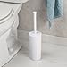 InterDesign Una Toilet Bowl Brush and Holder – Bathroom Cleaning Storage, White