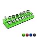Olsa Tools Magnetic Socket Organizer | 1/2-inch Drive | SAE | Green | Holds 16 Sockets | Premium Quality Tools Organizer primary