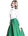 PrettyGuide Women's Vintage Victorian Blouse Tops Retro Stand-Up Collar Lotus Ruffle Gothic Shirt Ivory S