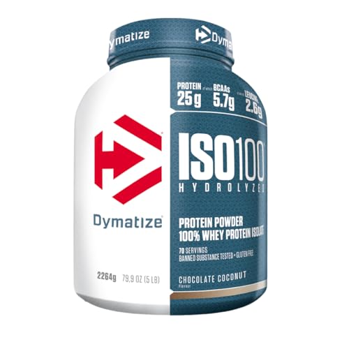 Dymatize ISO 100 Hydrolyzed Chocolate Coconut 2264g - Whey Protein Hydrolysat + Isolat Powder