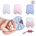 Newborn Baby Girls Cups Hospital Hats Cotton Soft and So Cute With Bow (4 Pack)