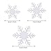 BBTO Pack 3D Snowflake Hanging Decorations for Christmas Party Holiday New Year Decoration White, 9.84 Feet Each, Total 29.52 Feet