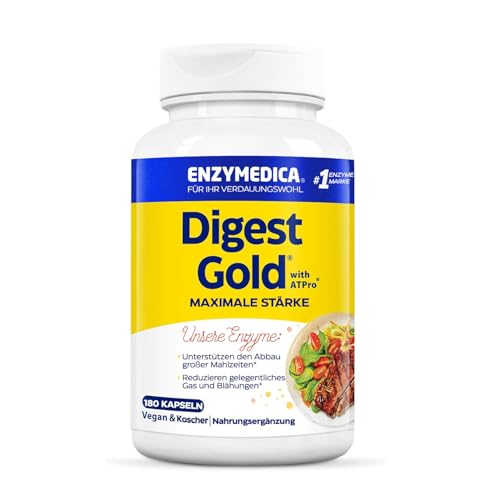 Enzymedica - Digest Gold, schnell wirkende Enzym-Formel, reduziert Gase und Blähungen, verbessert die Nährstoffaufnahme und Energie, glutenfrei, milch